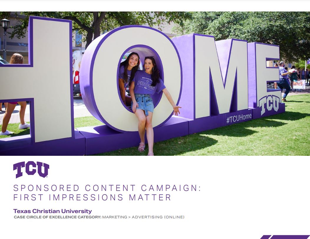 First Impressions Matter: A Sponsored Campaign
