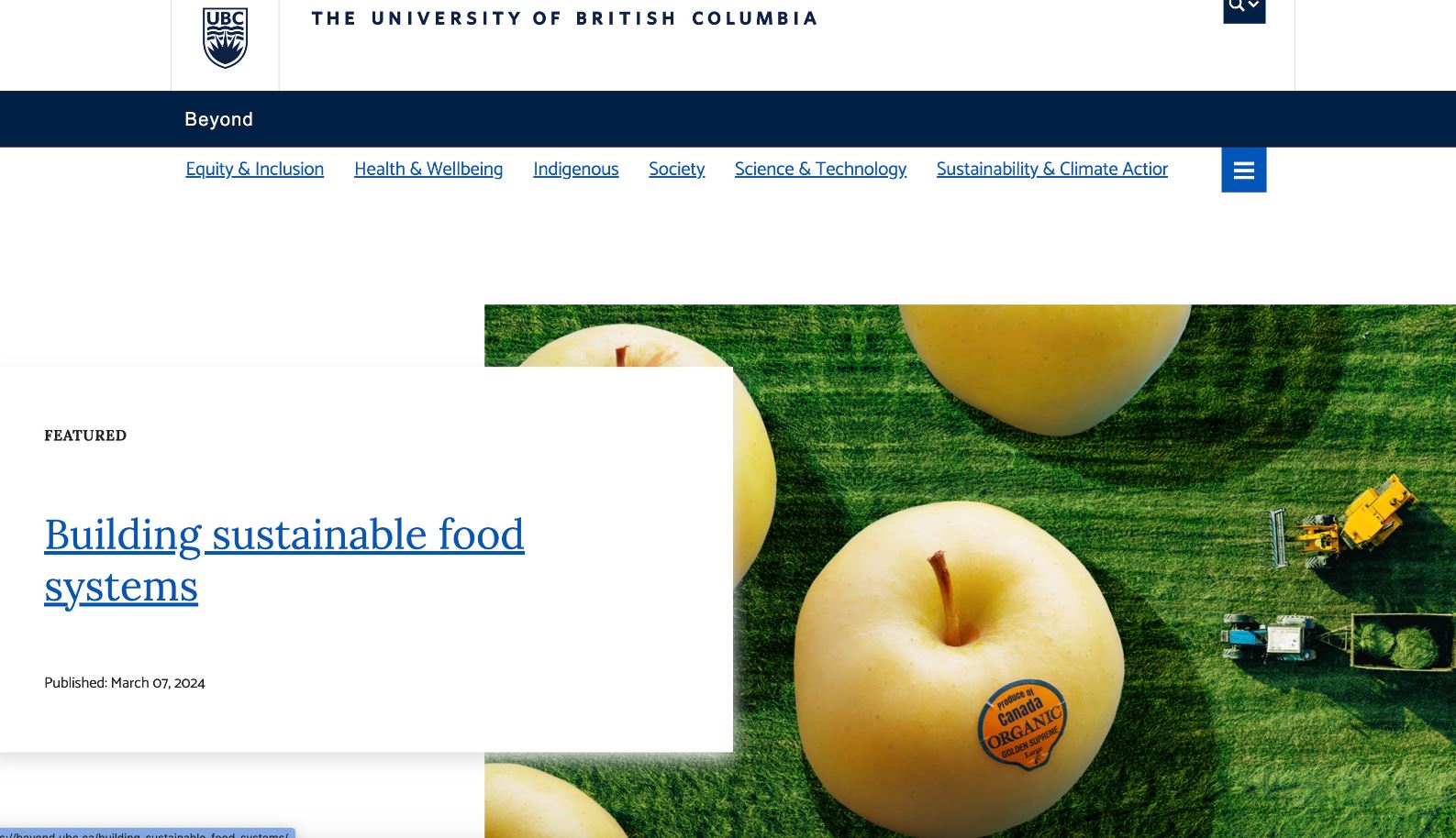 UBC Beyond Content Marketing microsite