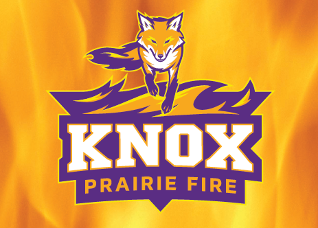 Knox College Prairie Fire Athletics Logo & Mascot