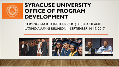 Coming Back Together at Syracuse University: A Unique Approach to Diverse Alumni Engagement