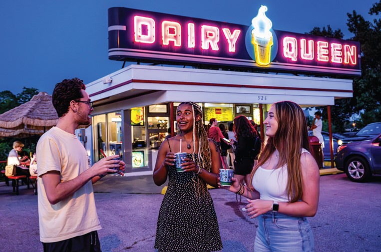 Enjoying some Dairy Queen