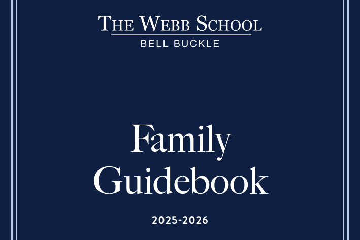 The cover of The Webb School's Family Guidebook.
