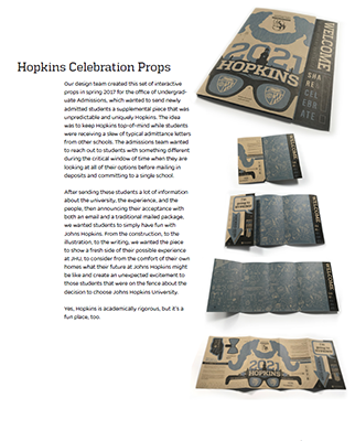 John Hopkins University (Maryland) - Johns Hopkins University Celebration Props