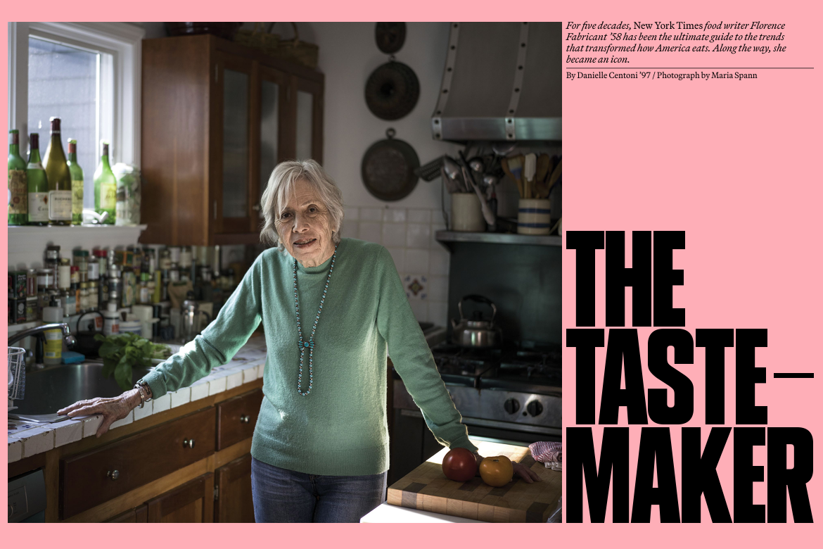 A feature spread inside the fall 2024 issue of the Smith Quarterly shows a photo of a woman in a kitchen and the headline "The Tastemaker."