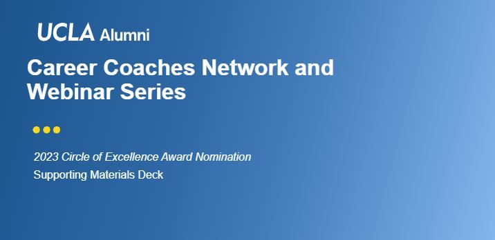 UCLA Alumni Career Coaches Network and Webinar Series