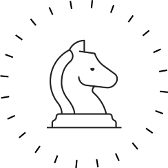 clip art of a knight chess piece