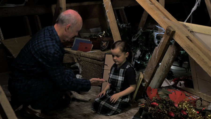 Dragon School alumnus Peter Bowles passes on the school's traditions to his granddaughter, Sofia, who currently attends the Oxford, England boarding and day school