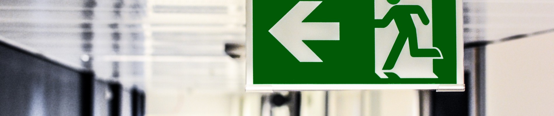 crisis exit sign