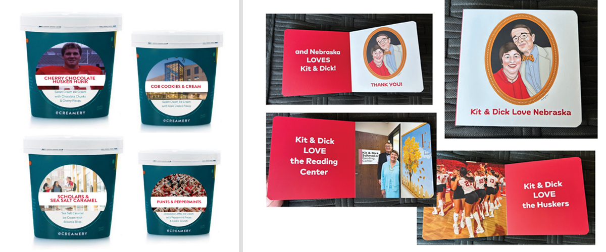 Personalized ice cream and cards from University of Nebraska Foundation