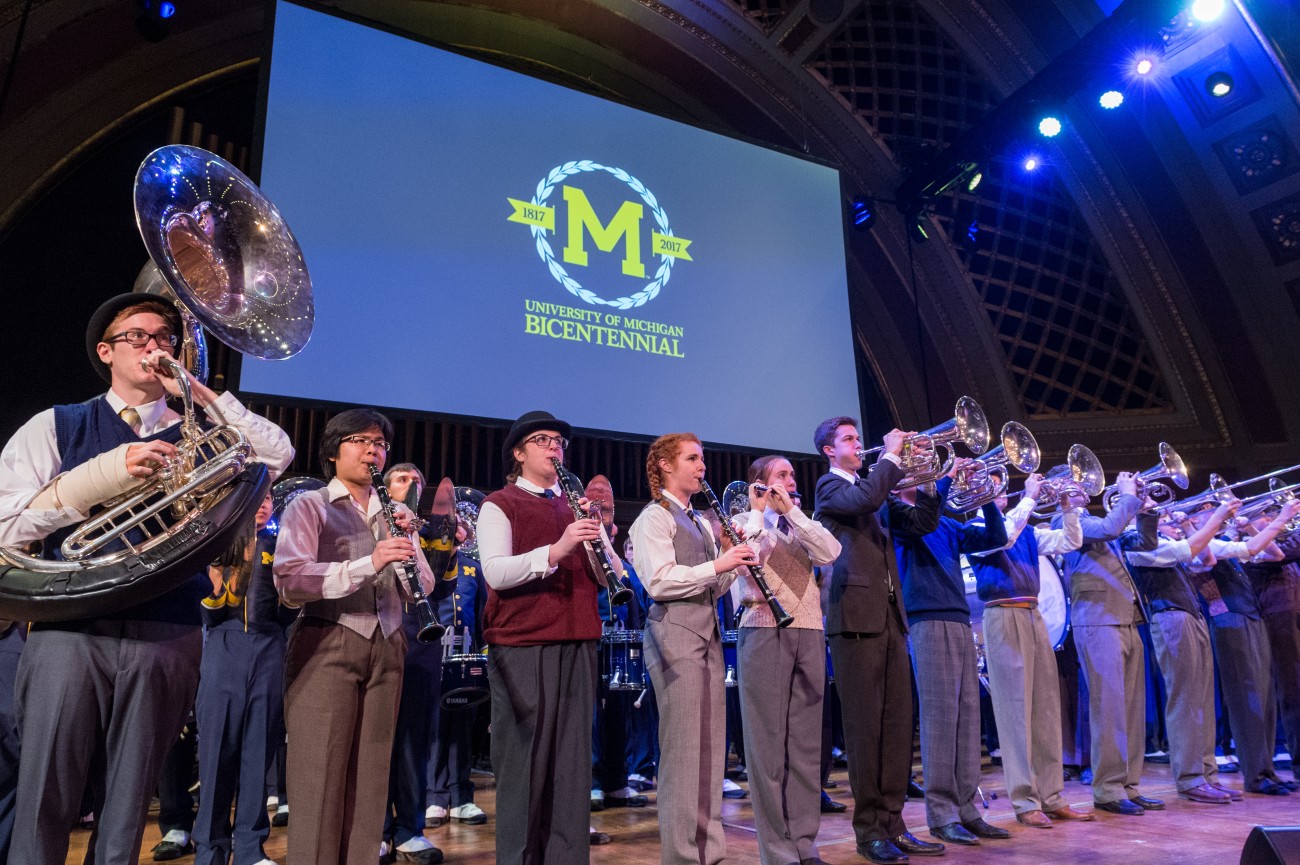 band playing at the university of michigan