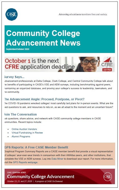 Community College Advancement News newsletter
