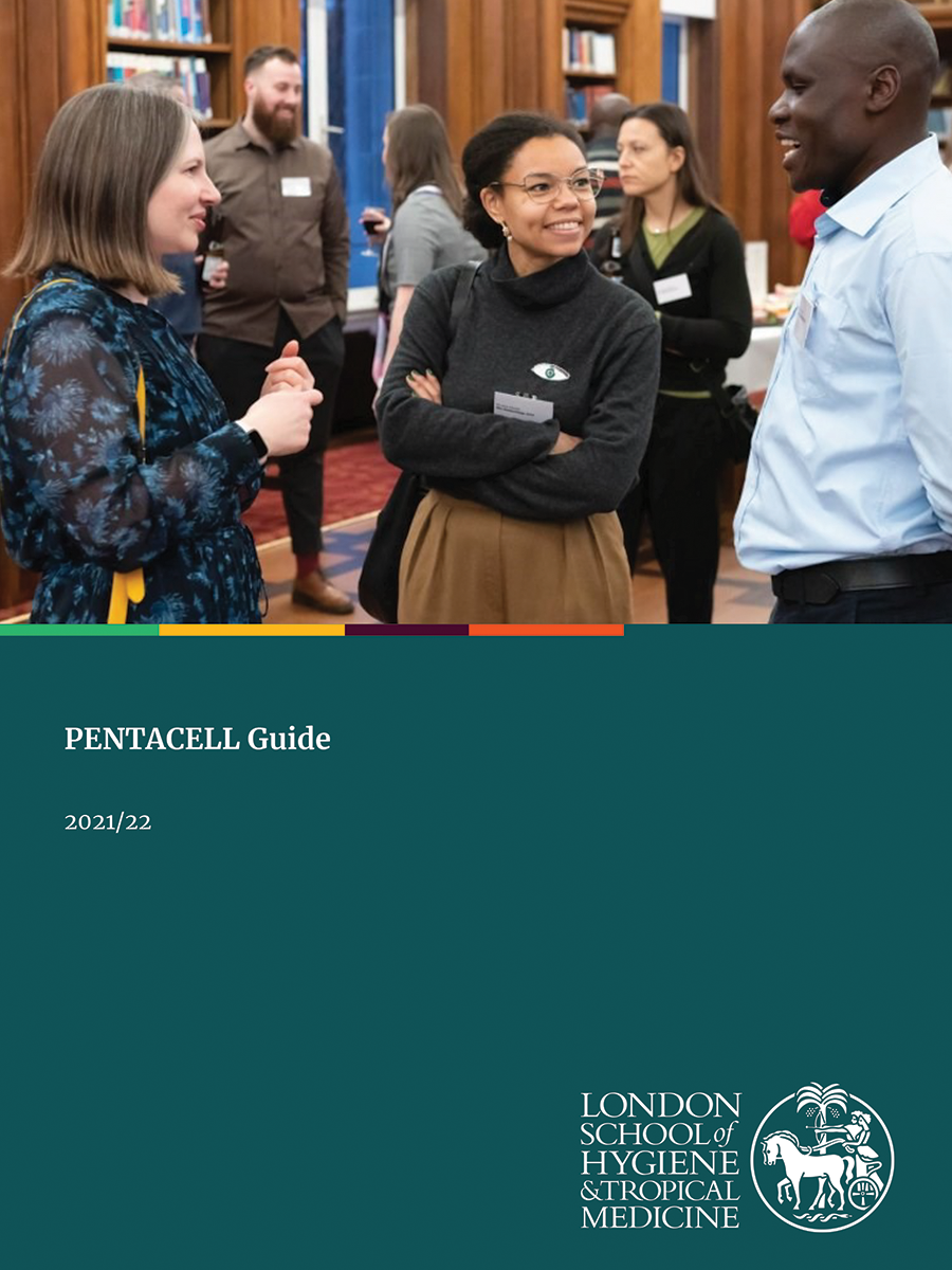 Brochure cover for the London School of Hygiene and Tropical Medicine’s Pentacell mentoring program