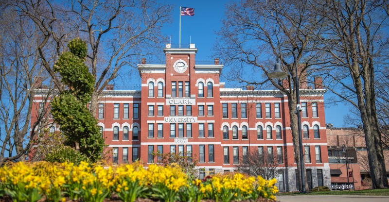 Clark Hall on the campus of Clark University in Massachusetts, U.S.