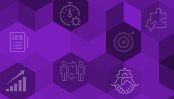 Purple image with data symbols