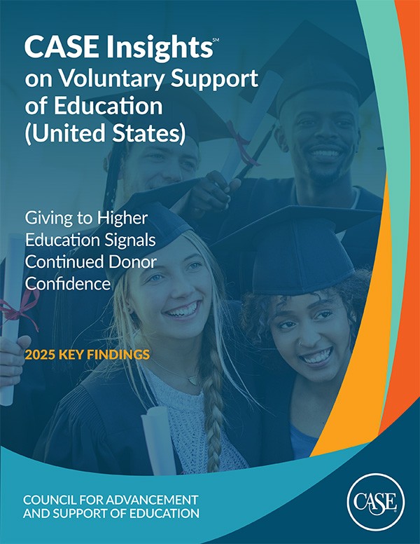 Cover for the CASE Insights on Voluntary Support of Education (United States) 2025 Key Findings