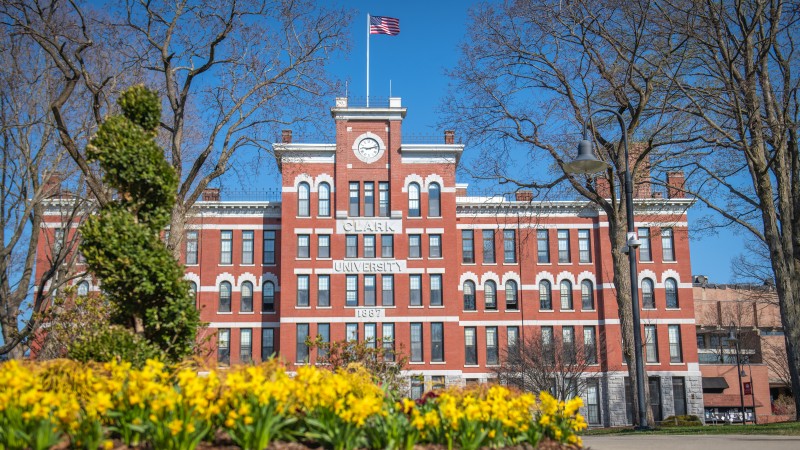 Clark Hall on the campus of Clark University in Massachusetts, U.S.