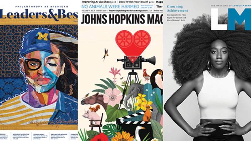 Circle of Excellence award-winning magazine covers