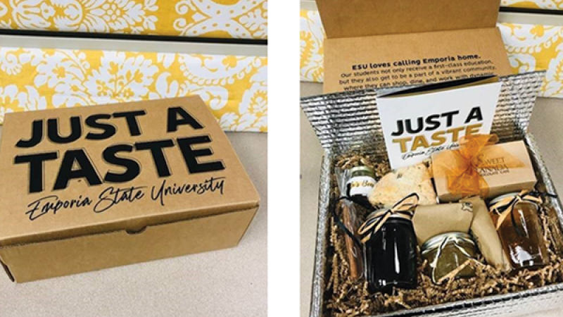 Emporia State University's Just a Taste boxes