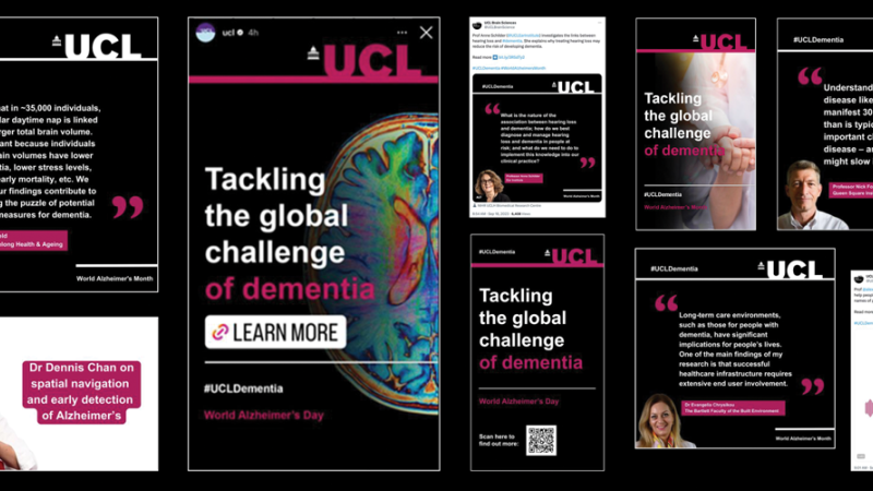 Communications materials about dementia from University College London