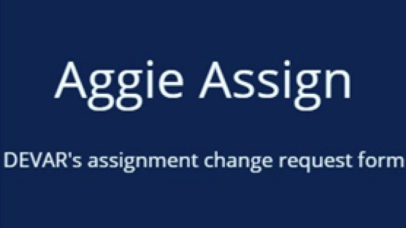 Auggie Assign: DEVAR's assignment change request form