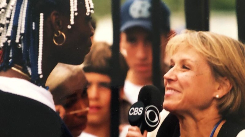 Andrea Joyce interviews Venus Williams at her 1997 U.S. Open dubut.