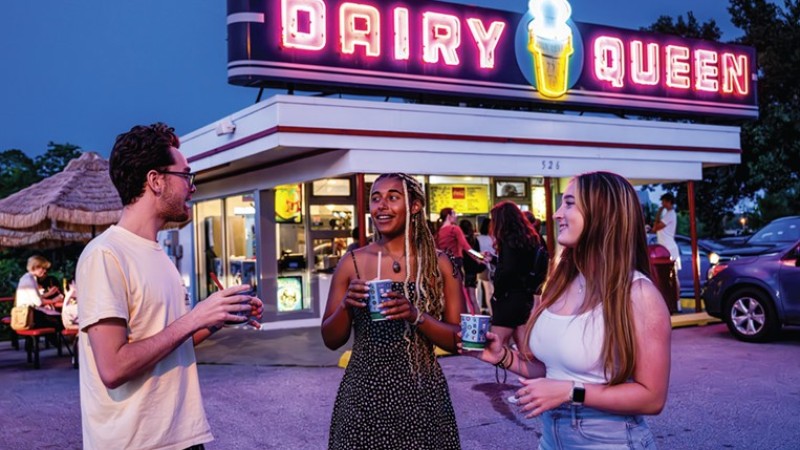 Enjoying some Dairy Queen