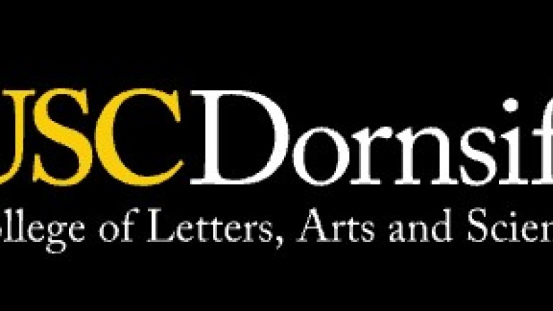 USC Dornsife Logo in black and yellow