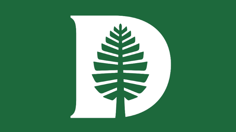 The Dartmouth logo on a green background.