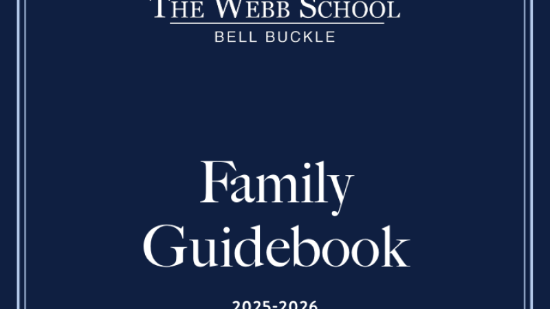 The cover of The Webb School's Family Guidebook.