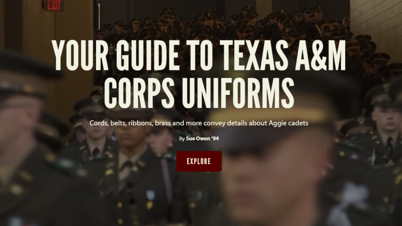 Guide to Texas A&M Corps Uniforms