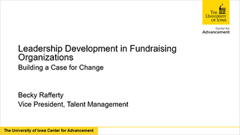 Leadership Development at University of Iowa Center for Advancement