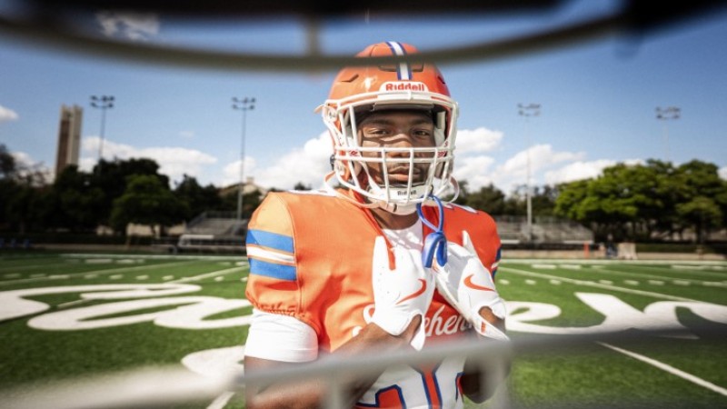 Live photo from the inside of a football helmet