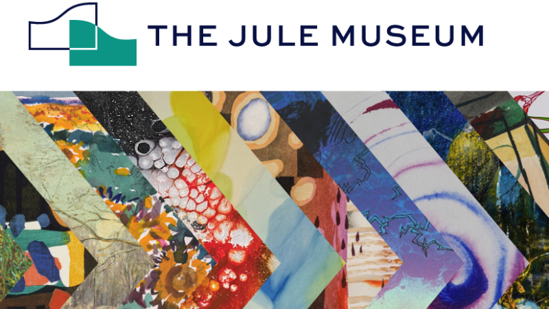 A series of patterns in a repeated chevron pattern below a header that reads "The Jule Museum."