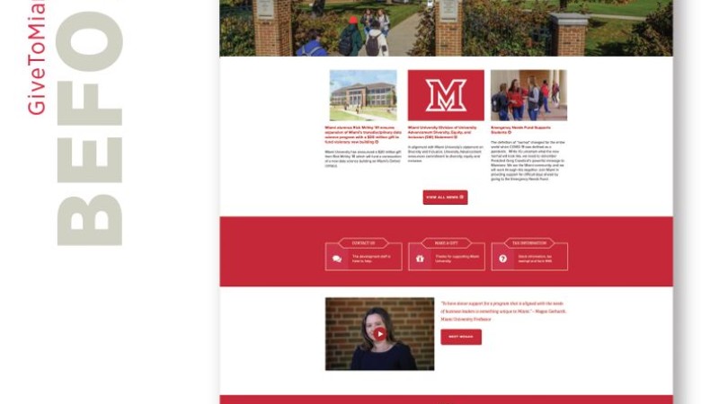 Miami University Development website