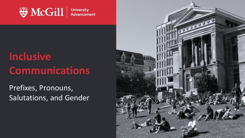 Inclusive Communications Project (Prefix, Pronoun, Salutations and Gender)